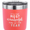 Christmas Quotes and Sayings 30 oz Stainless Steel Ringneck Tumbler - Coral - CLOSE UP