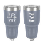 Christmas Quotes and Sayings 30 oz Stainless Steel Tumbler - Grey - Double-Sided