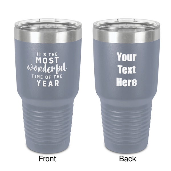 Custom Christmas Quotes and Sayings 30 oz Stainless Steel Tumbler - Grey - Double-Sided