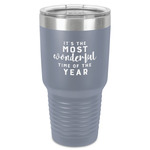 Christmas Quotes and Sayings 30 oz Stainless Steel Tumbler - Grey - Single-Sided