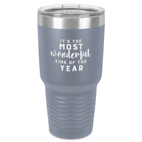 Custom Christmas Quotes and Sayings 30 oz Stainless Steel Tumbler - Grey - Single-Sided