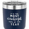 Christmas Quotes and Sayings 30 oz Stainless Steel Ringneck Tumbler - Navy - CLOSE UP