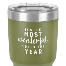 Christmas Quotes and Sayings 30 oz Stainless Steel Tumbler - Olive - Double-Sided