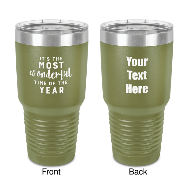Custom Christmas Quotes and Sayings 30 oz Stainless Steel Tumbler - Olive - Double-Sided
