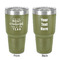 Christmas Quotes and Sayings 30 oz Stainless Steel Ringneck Tumbler - Olive - Double Sided - Front & Back