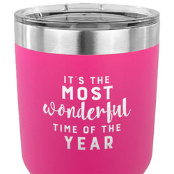 Christmas Quotes and Sayings 30 oz Stainless Steel Tumbler - Pink - Double Sided