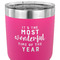 Christmas Quotes and Sayings 30 oz Stainless Steel Ringneck Tumbler - Pink - CLOSE UP