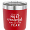 Christmas Quotes and Sayings 30 oz Stainless Steel Ringneck Tumbler - Red - CLOSE UP