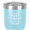 Christmas Quotes and Sayings 30 oz Stainless Steel Ringneck Tumbler - Teal - Close Up