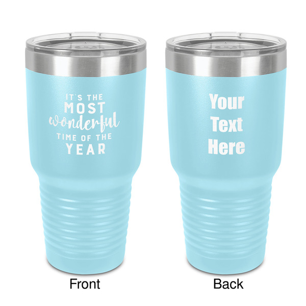 Custom Christmas Quotes and Sayings 30 oz Stainless Steel Tumbler - Teal - Double-Sided