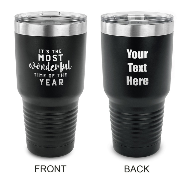 Custom Christmas Quotes and Sayings 30 oz Stainless Steel Tumbler - Black - Double Sided