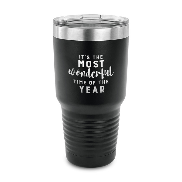 Custom Christmas Quotes and Sayings 30 oz Stainless Steel Tumbler - Black - Single Sided