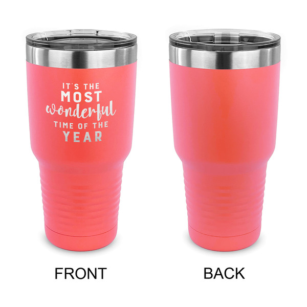 Christmas Quotes and Sayings 30 oz Stainless Steel Ringneck Tumblers - Coral - Single Sided - APPROVAL