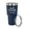 Christmas Quotes and Sayings 30 oz Stainless Steel Ringneck Tumblers - Navy - LID OFF