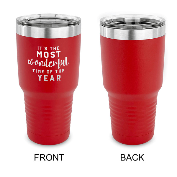 Christmas Quotes and Sayings 30 oz Stainless Steel Ringneck Tumblers - Red - Single Sided - APPROVAL