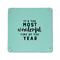 Christmas Quotes and Sayings 6" x 6" Teal Leatherette Snap Up Tray - APPROVAL
