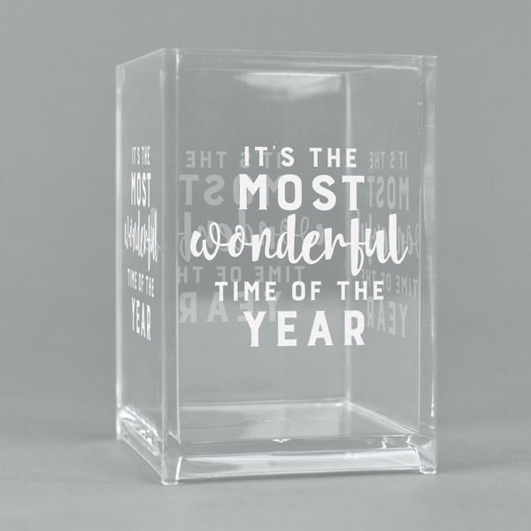 Custom Christmas Quotes and Sayings Acrylic Pen Holder