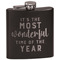 Christmas Quotes and Sayings Black Flask Set
