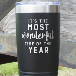 Christmas Quotes and Sayings 20 oz Stainless Steel Tumbler - Black - Single Sided