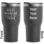 Christmas Quotes and Sayings RTIC Tumbler - Black - Engraved Front & Back (Personalized)