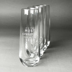 Christmas Quotes and Sayings Champagne Flute - Stemless Engraved