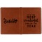 Christmas Quotes and Sayings Cognac Leather Passport Holder Outside Double Sided - Apvl