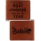Christmas Quotes and Sayings Cognac Leatherette Bifold Wallets - Front and Back