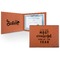Christmas Quotes and Sayings Cognac Leatherette Diploma / Certificate Holders - Front and Inside - Main