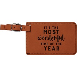 Christmas Quotes and Sayings Leatherette Luggage Tag (Personalized)