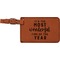 Christmas Quotes and Sayings Cognac Leatherette Luggage Tags