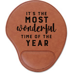 Christmas Quotes and Sayings Leatherette Mouse Pad with Wrist Support
