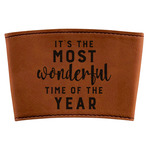 Christmas Quotes and Sayings Leatherette Cup Sleeve