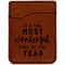 Christmas Quotes and Sayings Cognac Leatherette Phone Wallet close up