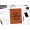 Christmas Quotes and Sayings Cognac Leatherette Portfolios - Lifestyle Image
