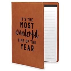 Christmas Quotes and Sayings Leatherette Portfolio with Notepad (Personalized)