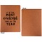 Christmas Quotes and Sayings Cognac Leatherette Portfolios with Notepad - Small - Single Sided- Apvl