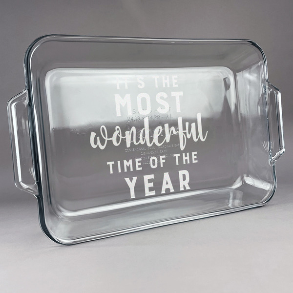 Custom Christmas Quotes and Sayings Glass Baking and Cake Dish
