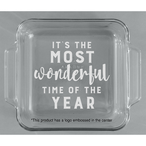 Christmas Quotes and Sayings Glass Cake Dish - APPROVAL (8x8)