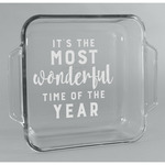 Christmas Quotes and Sayings Glass Cake Dish - 8in x 8in