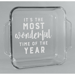 Christmas Quotes and Sayings Glass Cake Dish - 8in x 8in