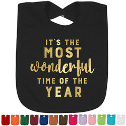 Christmas Quotes and Sayings Foil Baby Bibs (Personalized)