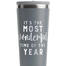 Christmas Quotes and Sayings RTIC Everyday Tumbler with Straw - 28oz - Grey - Single-Sided