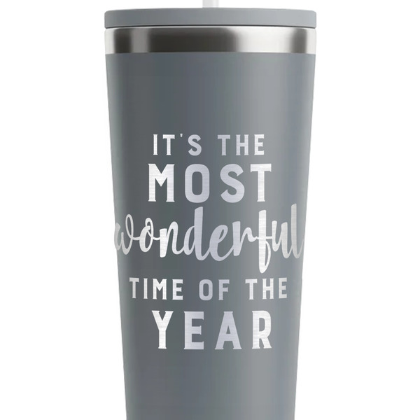 Christmas Quotes and Sayings Grey RTIC Everyday Tumbler - 28 oz. - Close Up