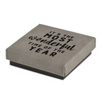 Christmas Quotes and Sayings Jewelry Gift Box - Engraved Leather Lid