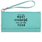 Christmas Quotes and Sayings Ladies Wallet - Leather - Teal - Front View