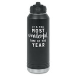 Christmas Quotes and Sayings Water Bottle - Laser Engraved - Front