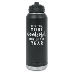 Christmas Quotes and Sayings Water Bottle - Laser Engraved - Front
