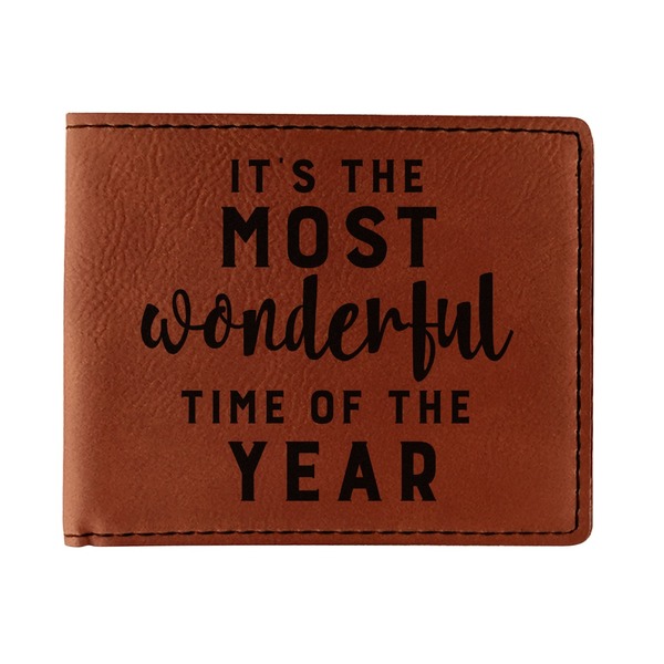 Custom Christmas Quotes and Sayings Leatherette Bifold Wallet
