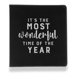 Christmas Quotes and Sayings Leather Binder - 1" - Black