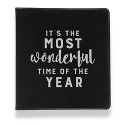 Christmas Quotes and Sayings Leather Binder - 1" - Black